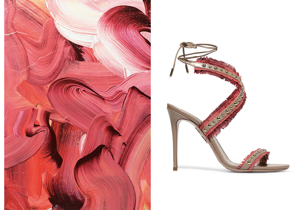 Right- Aquazzura Suede Sandal