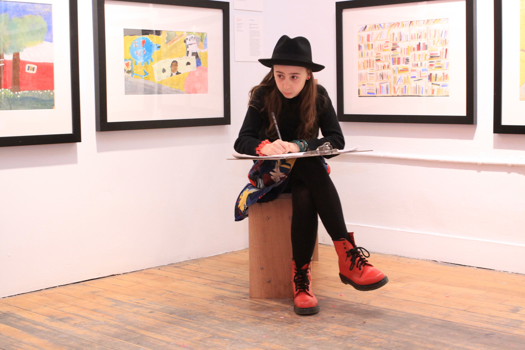 The physical exhibition incorporated myriad opportunities for art making.