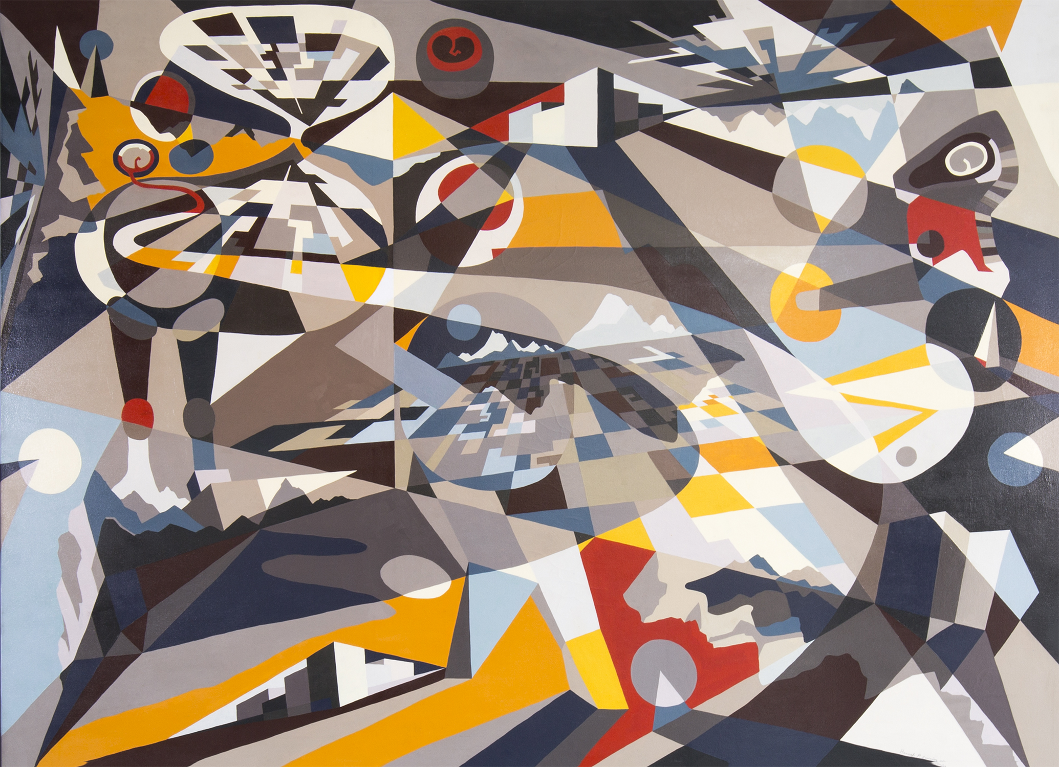 Shapeshifting by Hannah Perry Saucier, 2014. Oil on canvas, framed. Image courtesy of the gallery.