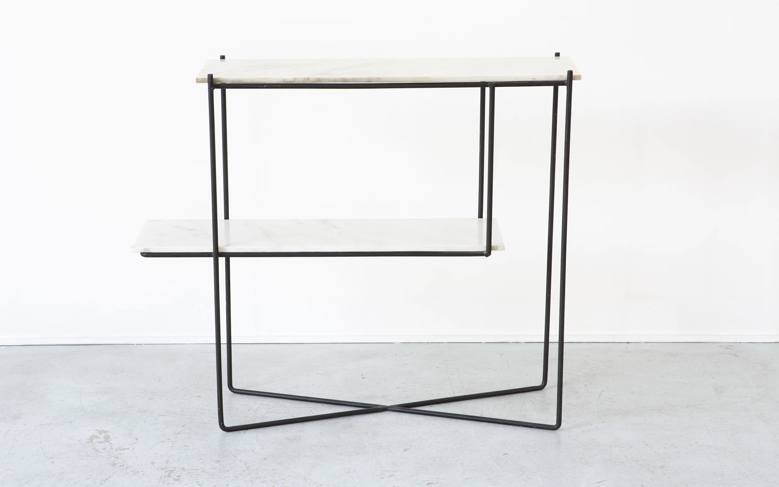 MARBLE + IRON CONSOLE TABLE