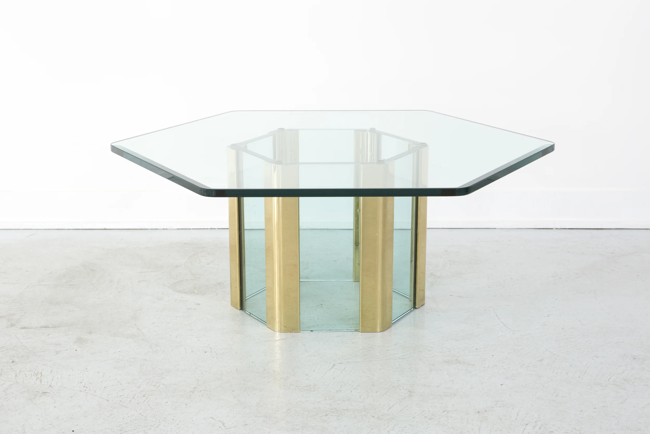 PACE HEXAGON GLASS TABLE