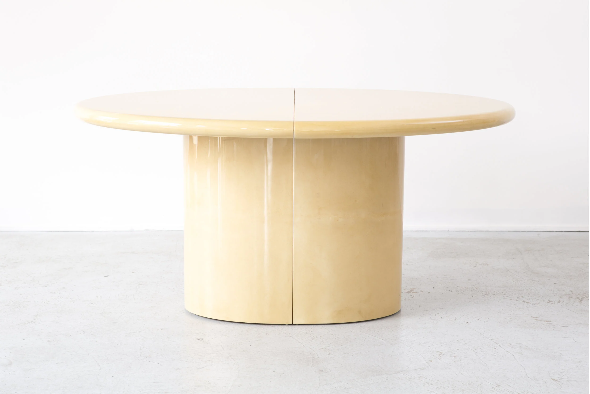 GOATSKIN EXTENDING DINING TABLE