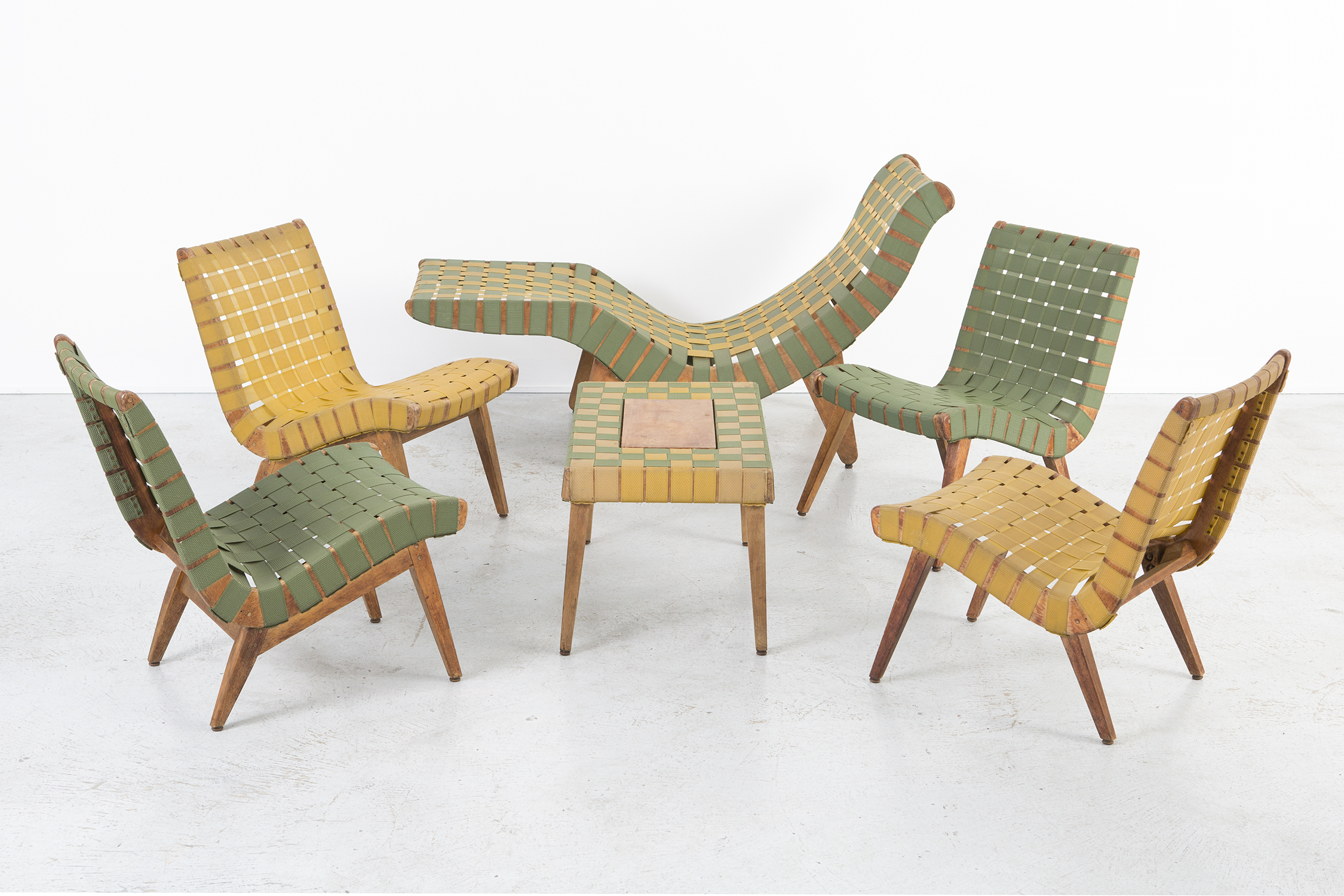 JENS RISOM STYLE SET + A KLAUS GRABE CHAISE