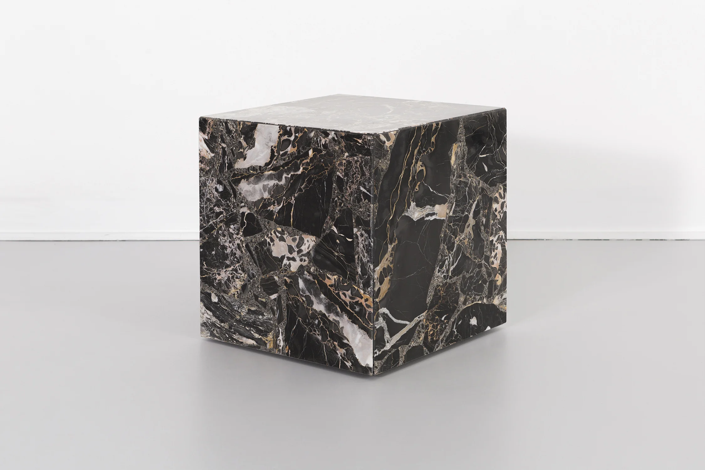 MARBLE CUBE SIDE TABLE — MATTHEW RACHMAN GALLERY