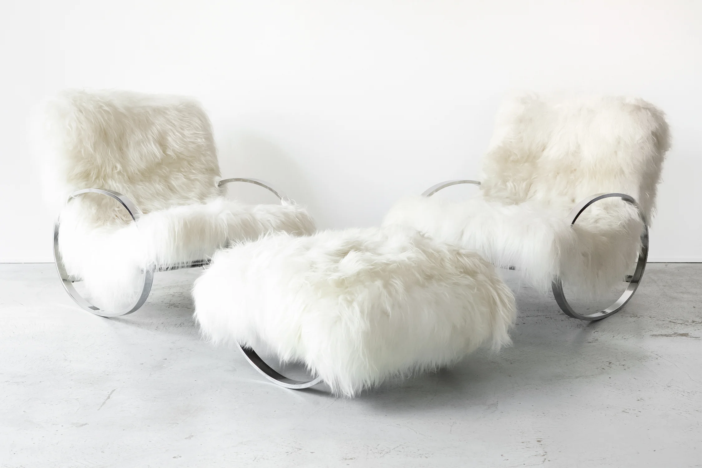 SELIG ROCKING CHAIRS + OTTOMAN