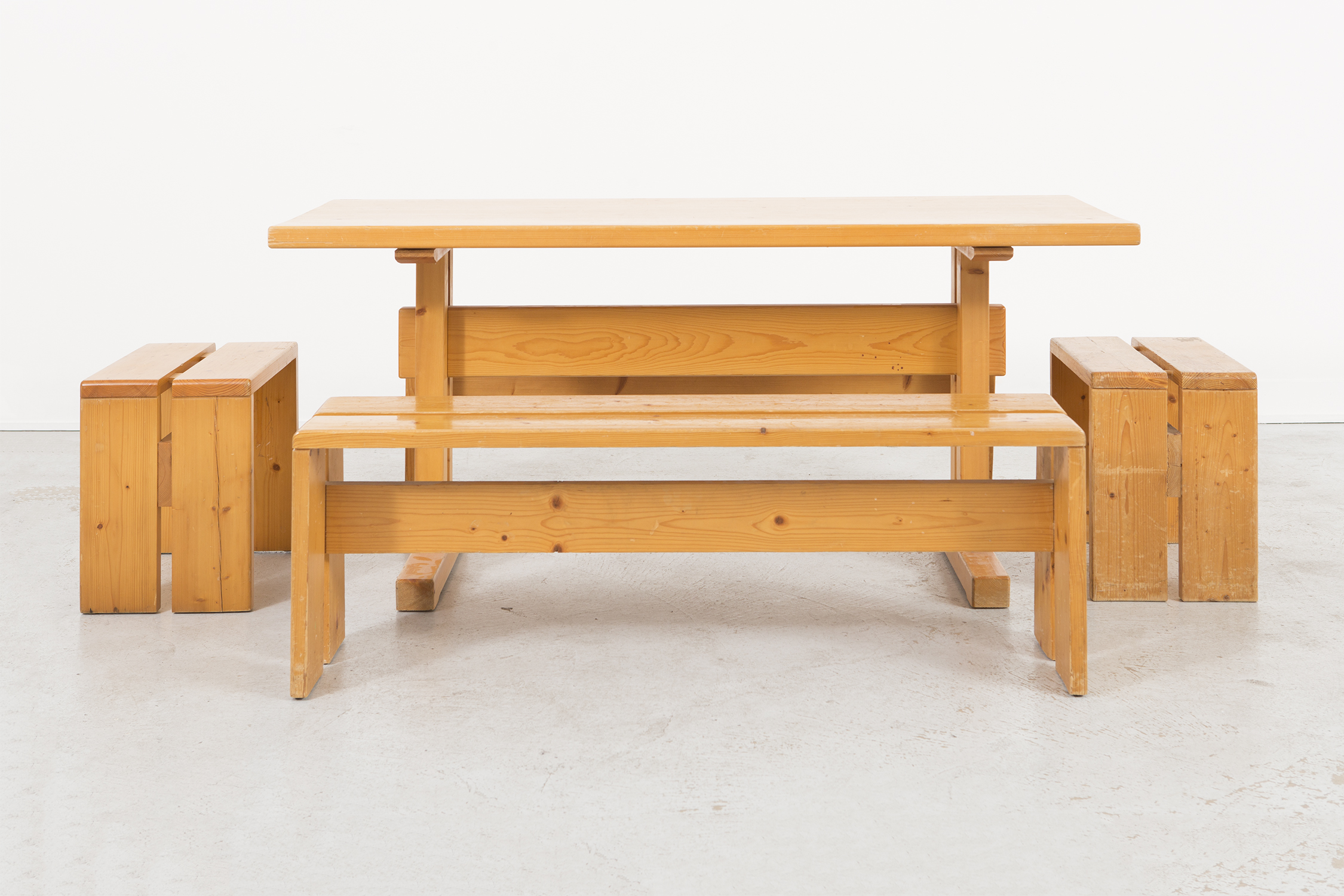 Set of 'Les Arcs' Benches and Stools Charlotte Perriand — collection —  Modest Furniture