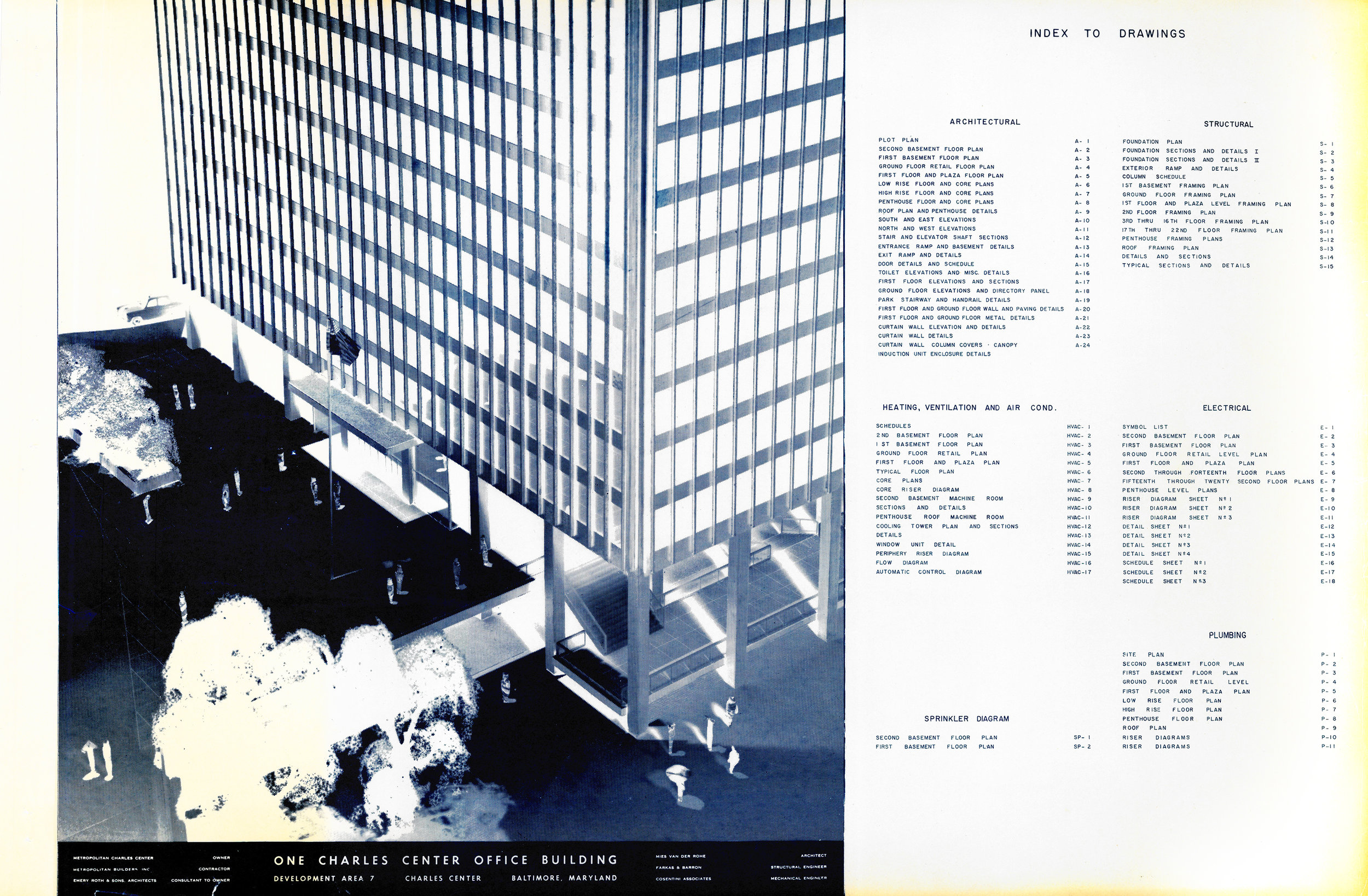 ONE CHARLES CENTER: INDEX