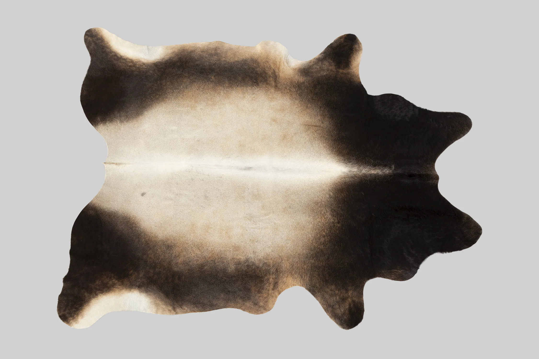 LIGHT BROWN + BLACK GENUINE BRAZILIAN COWHIDE