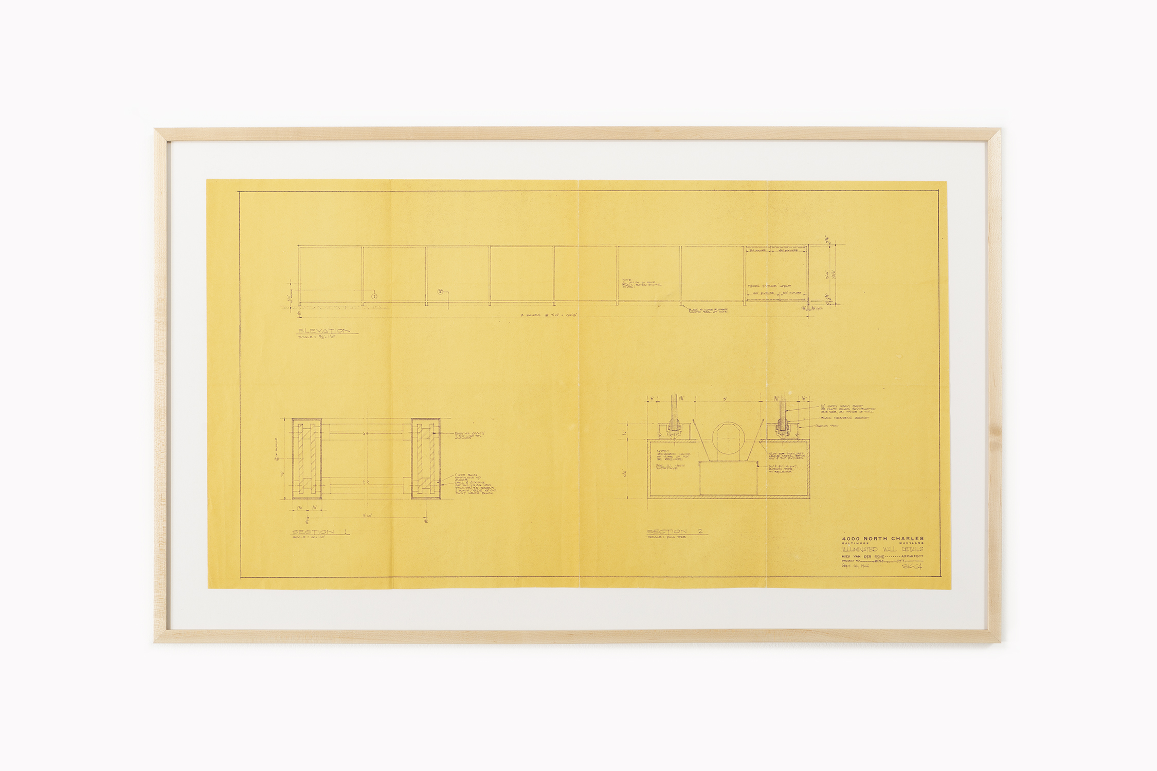 MIES VAN DER ROHE: ILLUMINATED WALL DETAILS