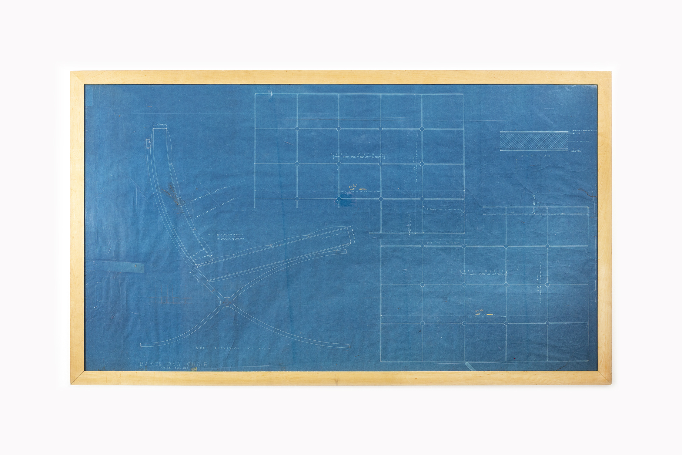 MIES VAN DER ROHE: BARCELONA CHAIR BLUEPRINT