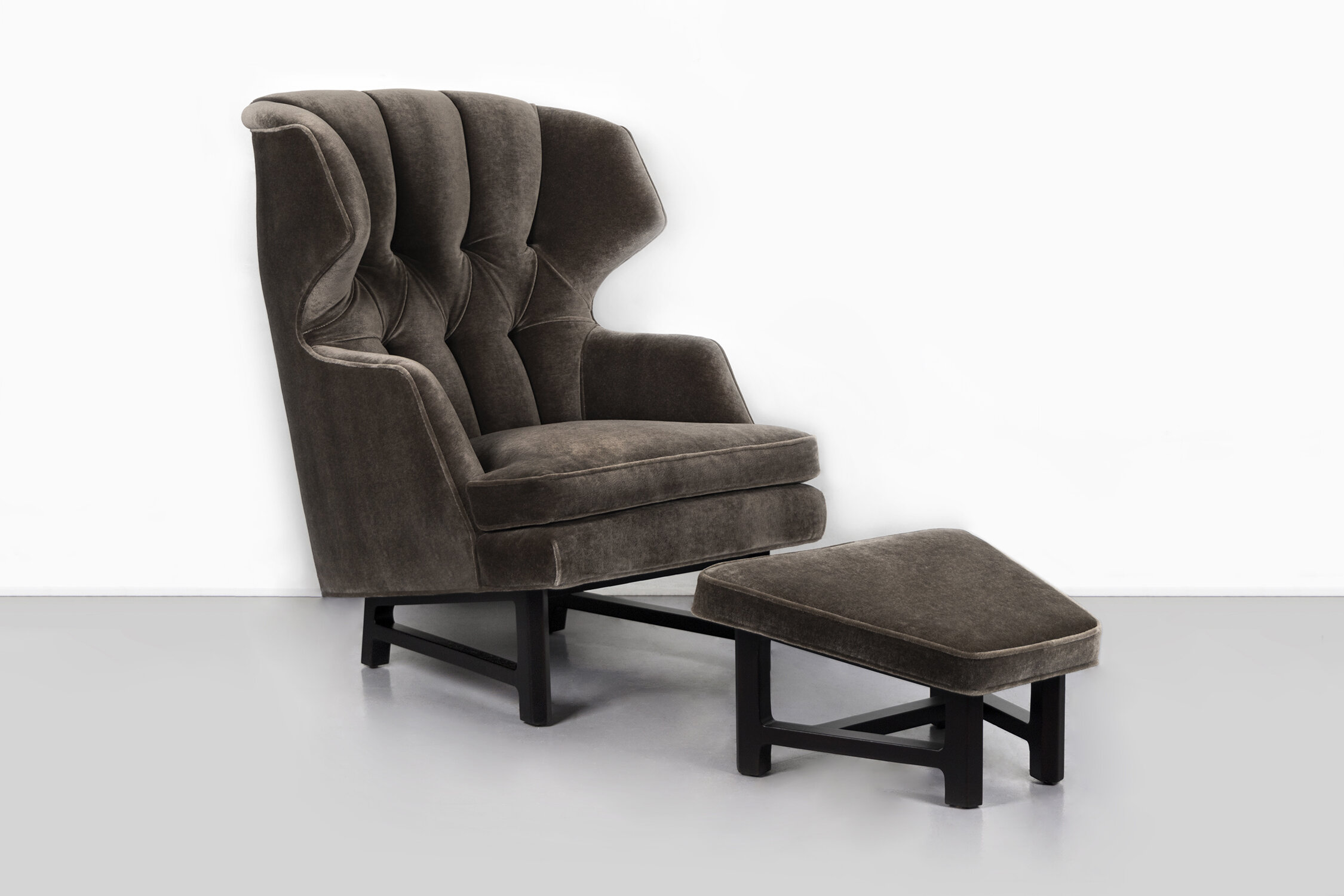 EDWARD WORMLEY FOR DUNBAR JANUS WINGBACK CHAIR + OTTOMAN