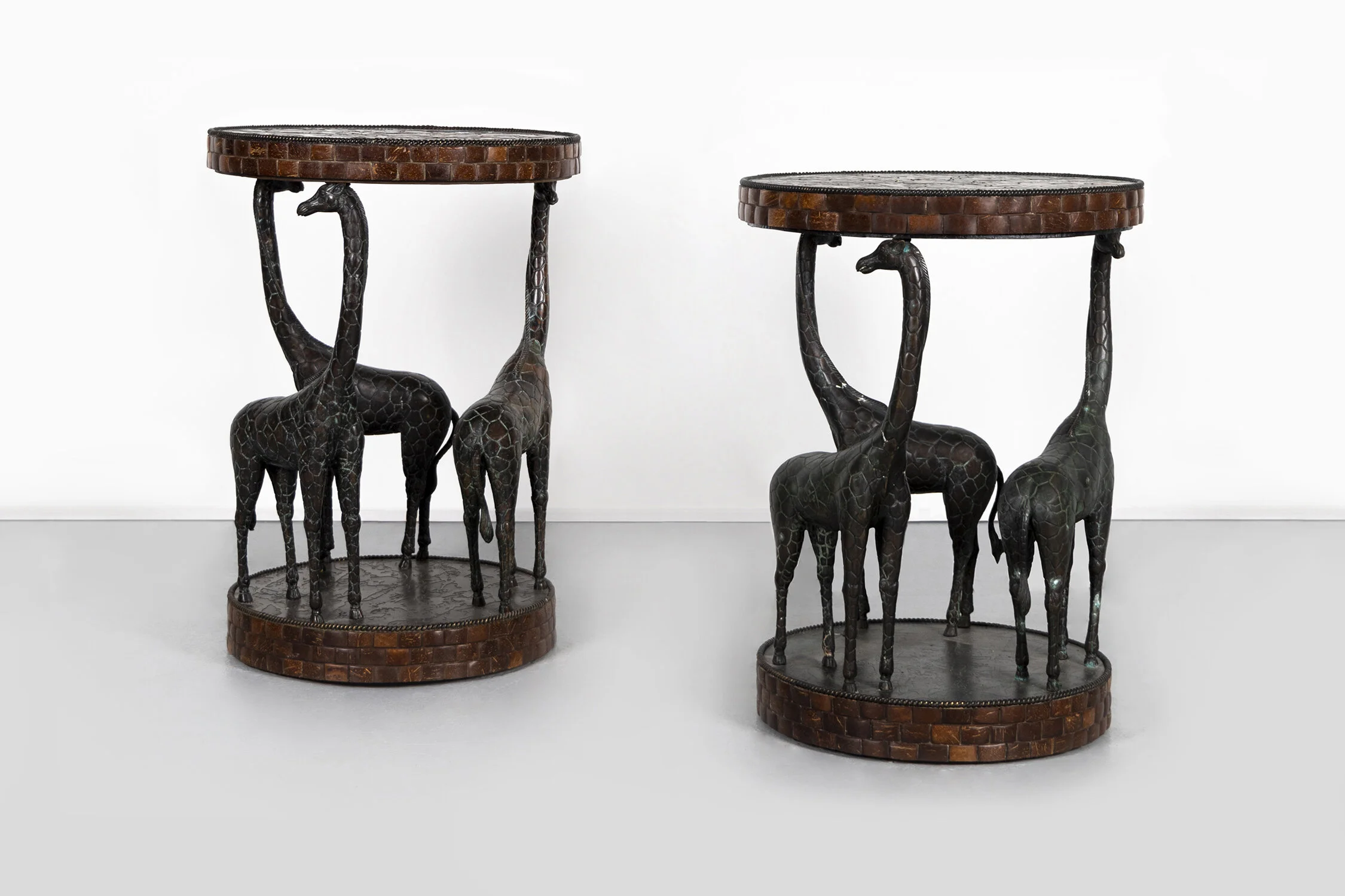 MAITLAND-SMITH GUERIDON GIRAFFE TABLES