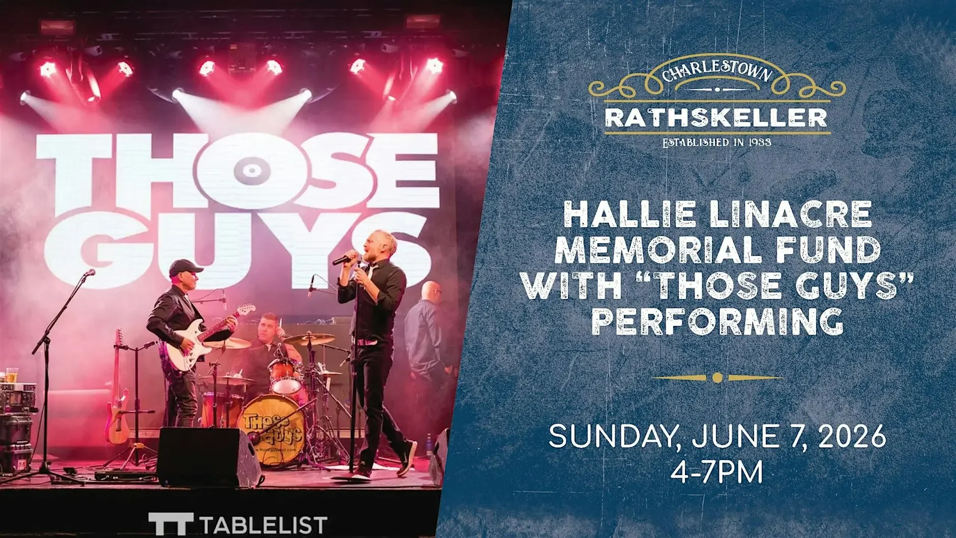 Hallie Linacre Memorial Fund with "Those Guys" at the Rathskeller 2026