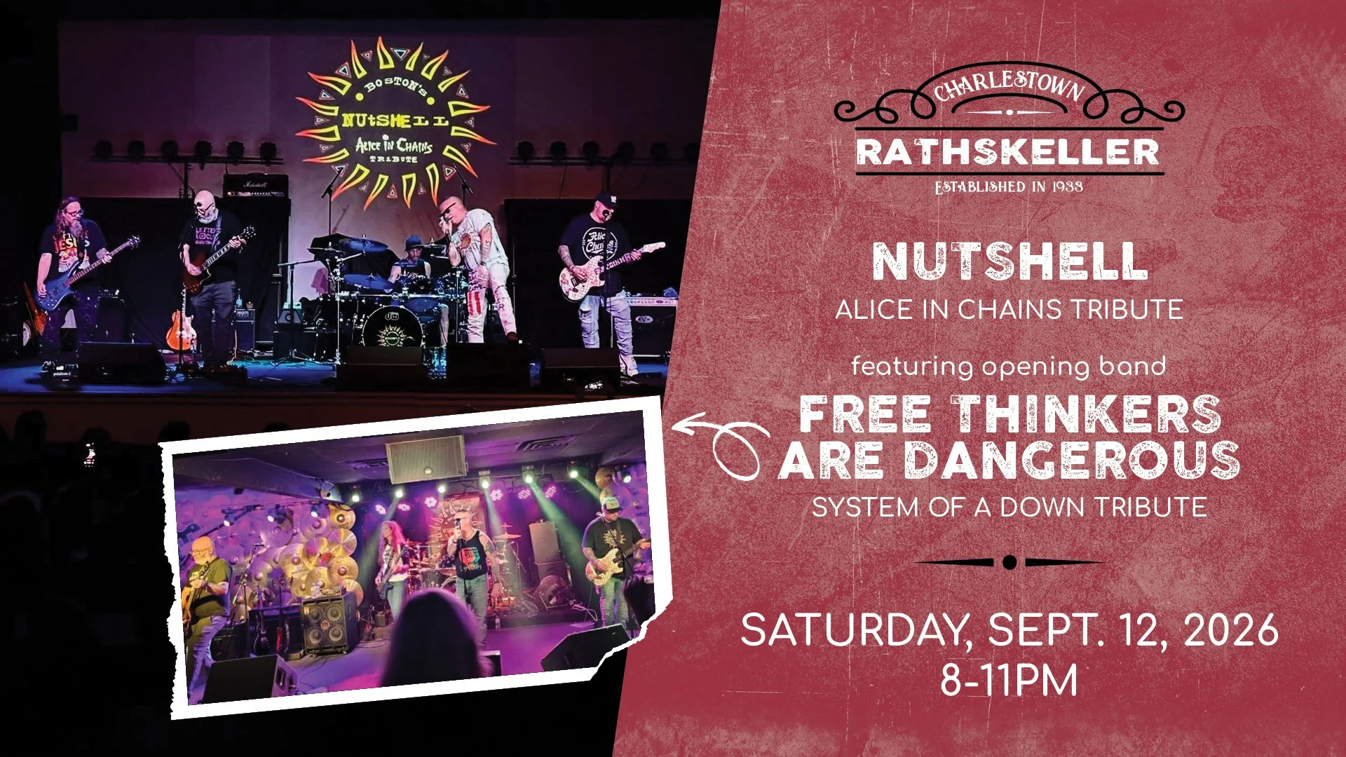 Nutshell with Free Thinkers are Dangerous at the Charlestown Rathskeller