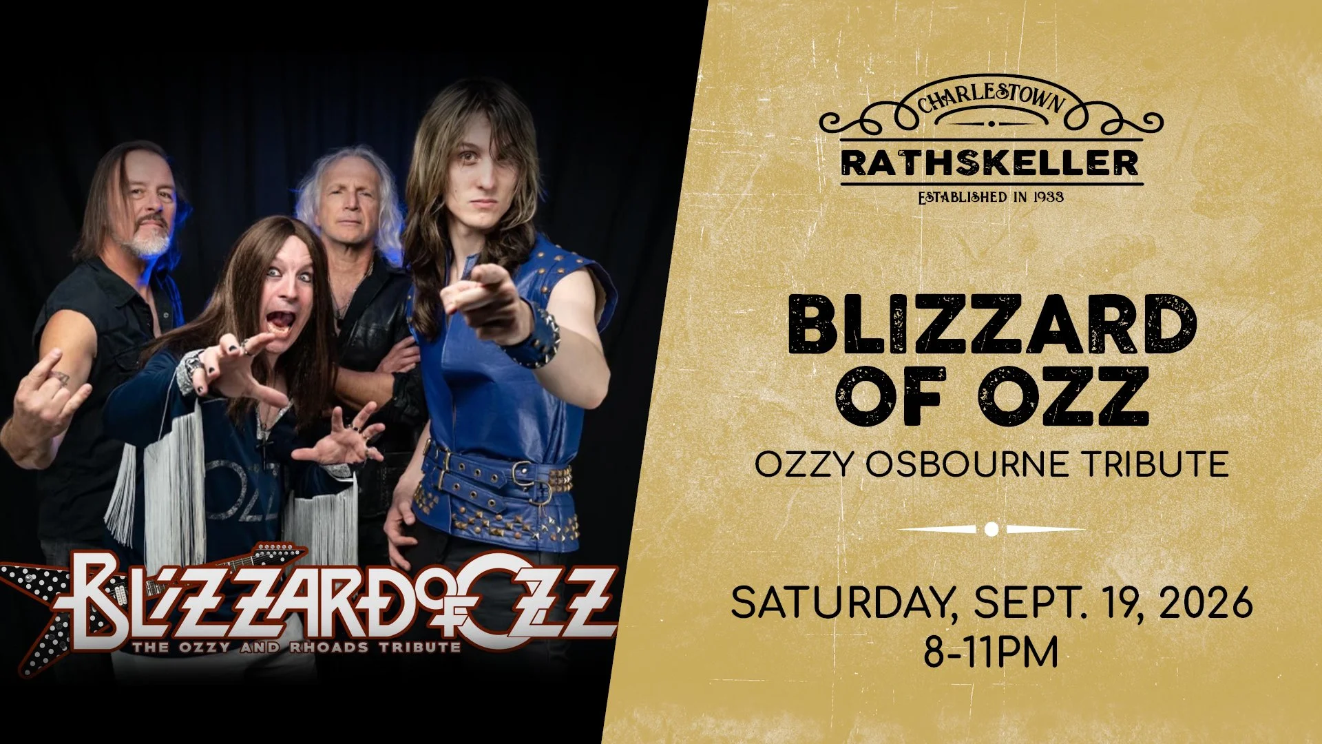 Blizzard of Ozz (Ozzy Osbourne Tribute) at the Charlestown Rathskeller