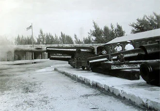 Naval Air Station, 1973, pines present. Historic landmark ceremony photo. Collection Ida Barron.