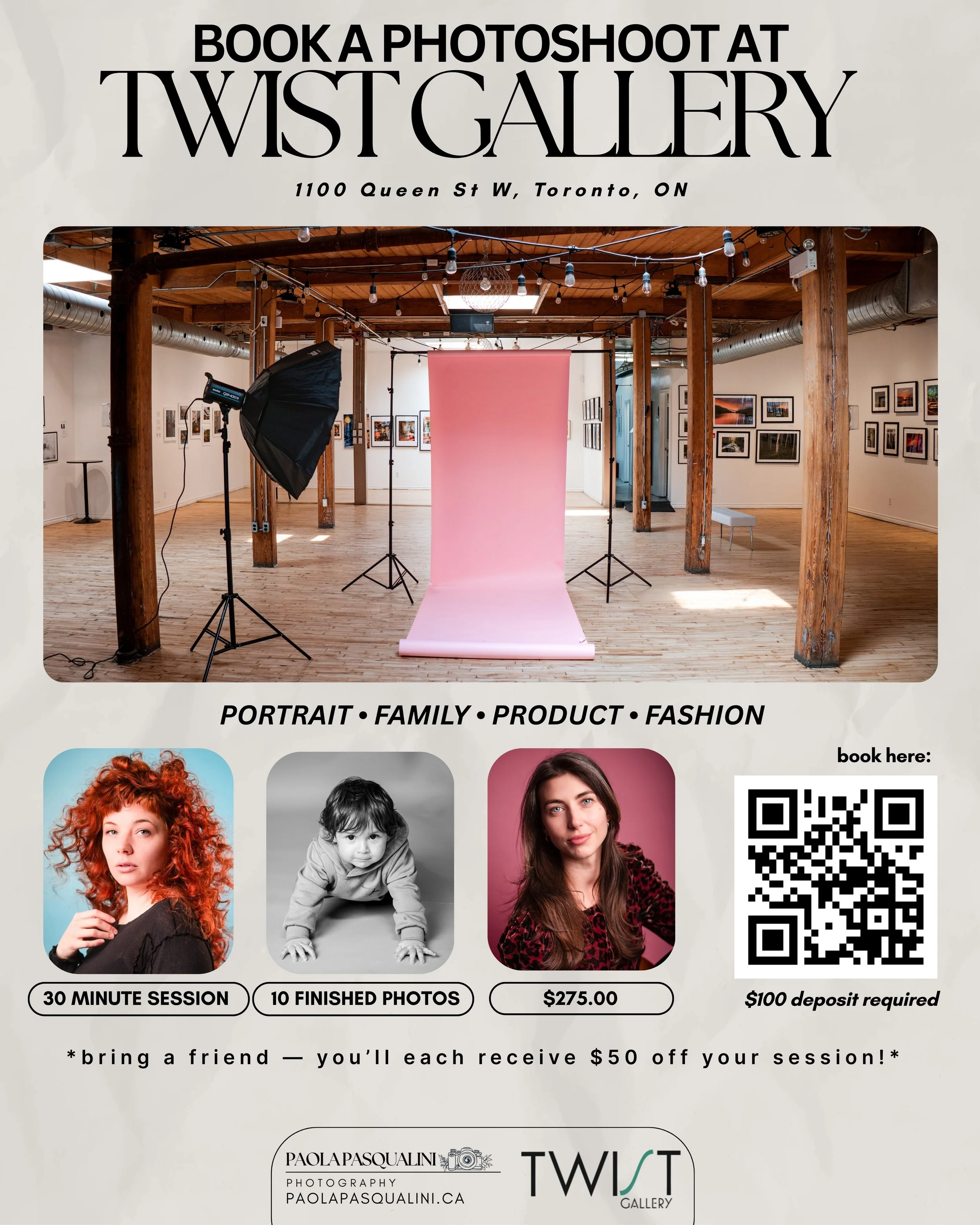 Book a Photoshoot at Twist Gallery 