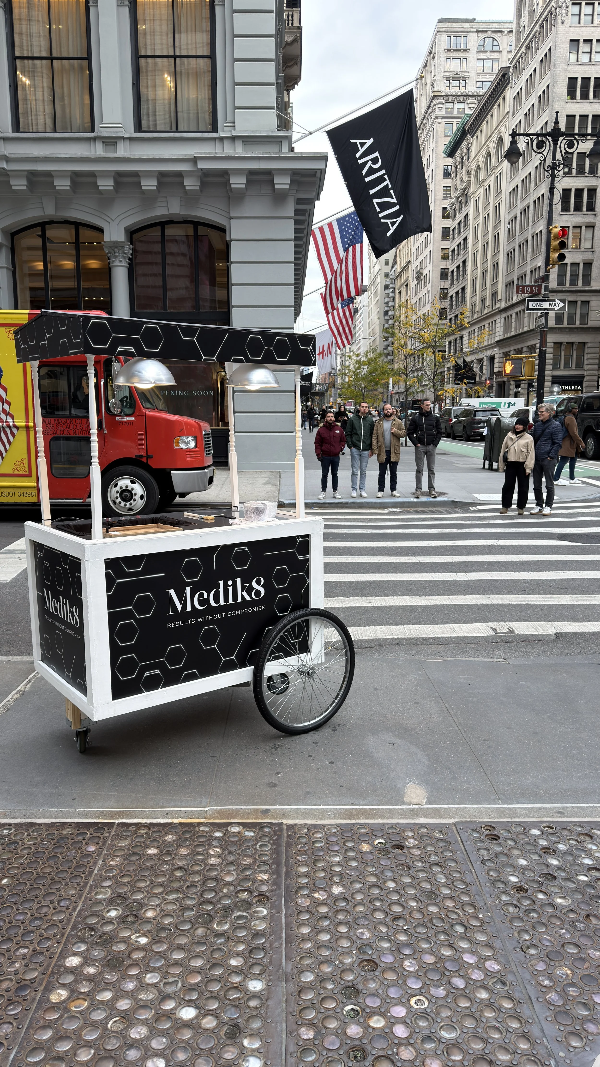 Medik8 Pop-Up Cart in NYC Street Activation