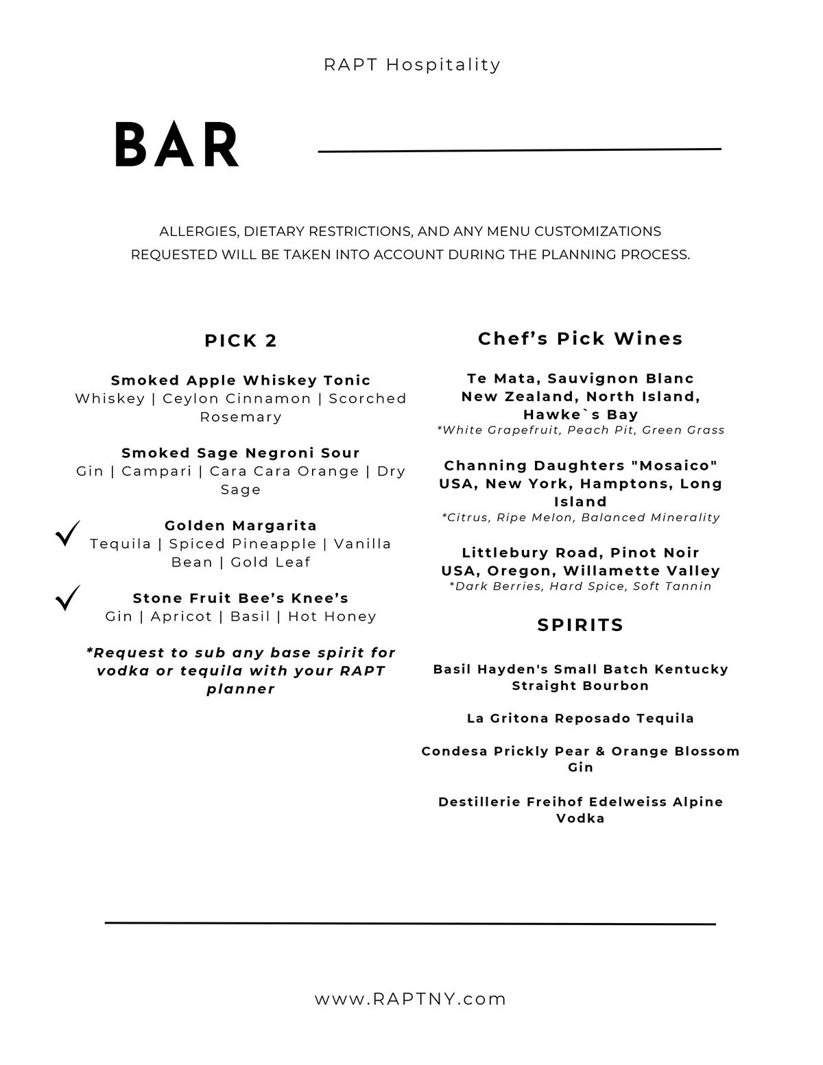 Innovative Dining Concepts Menu NYC Brands FarmtoBar Experiences