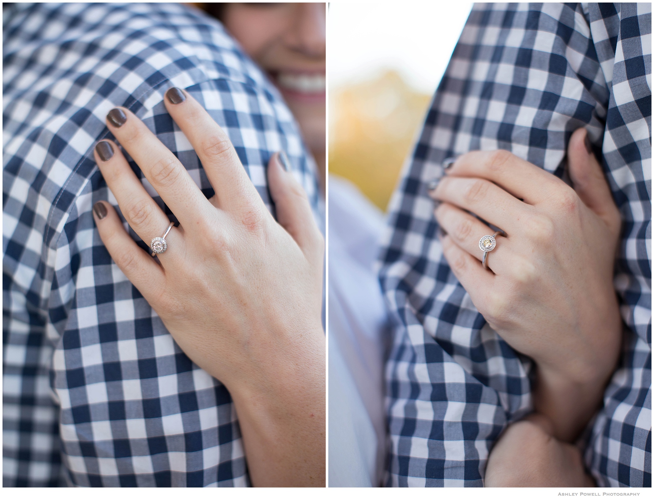 Jess has a GORGEOUS halo ring! 
