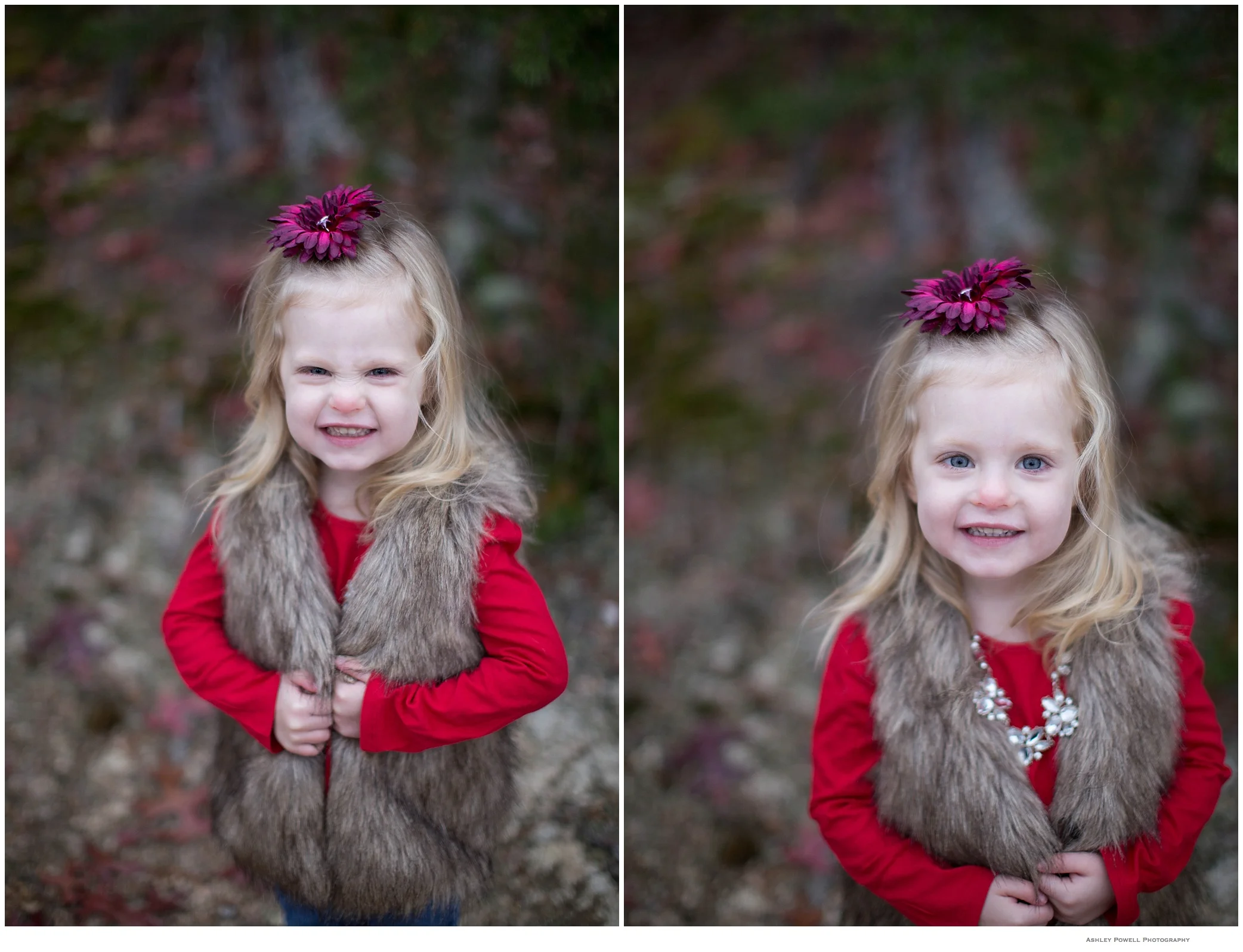 Modeling her (faux) fur vest!! Such a cutiepie!! 