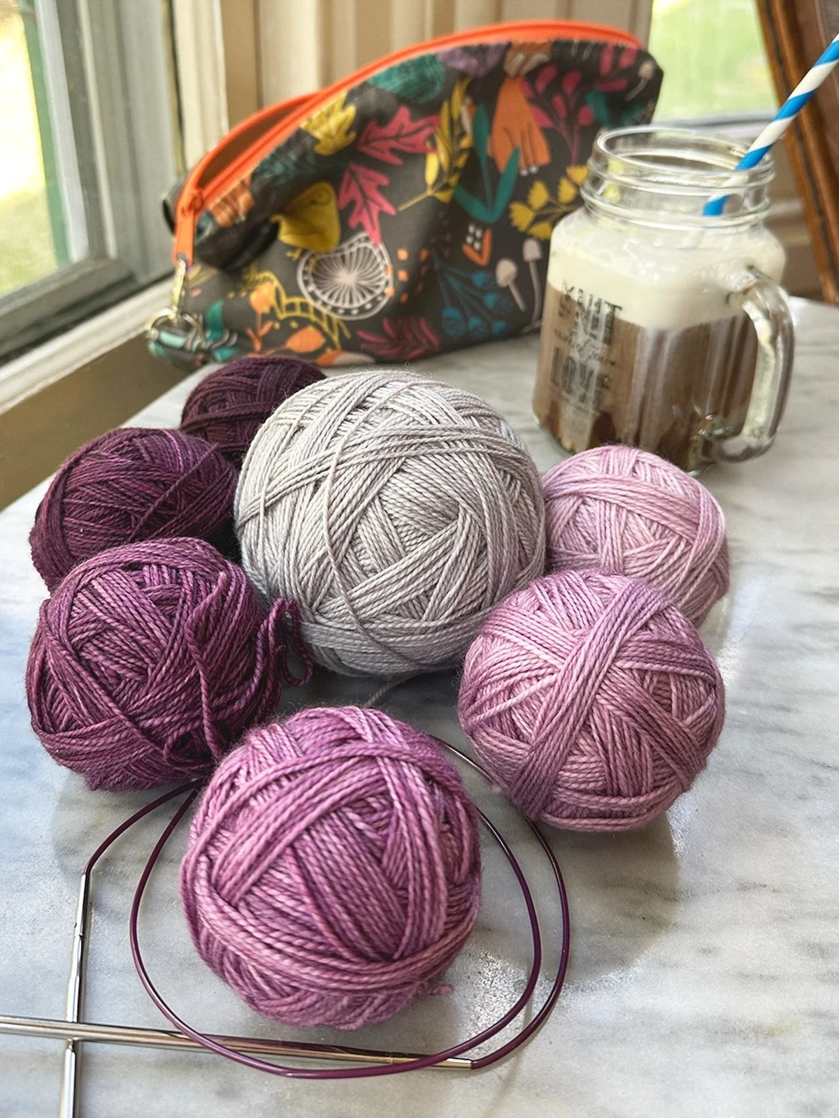 Cast on day! 🧶✨🎉

Starting a new shawl design today with this gorgeous gradient set from @marianatedyarns &mdash; The Berry Best. The name says it all. Those plummy purples fading into the softest pink with a silver gray contrast&hellip; I am absol
