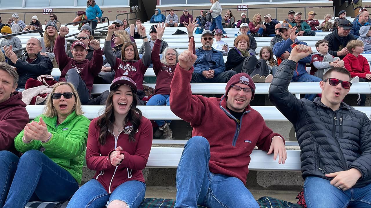 Fans having fun at a home game in Washington-Grizzly Stadium