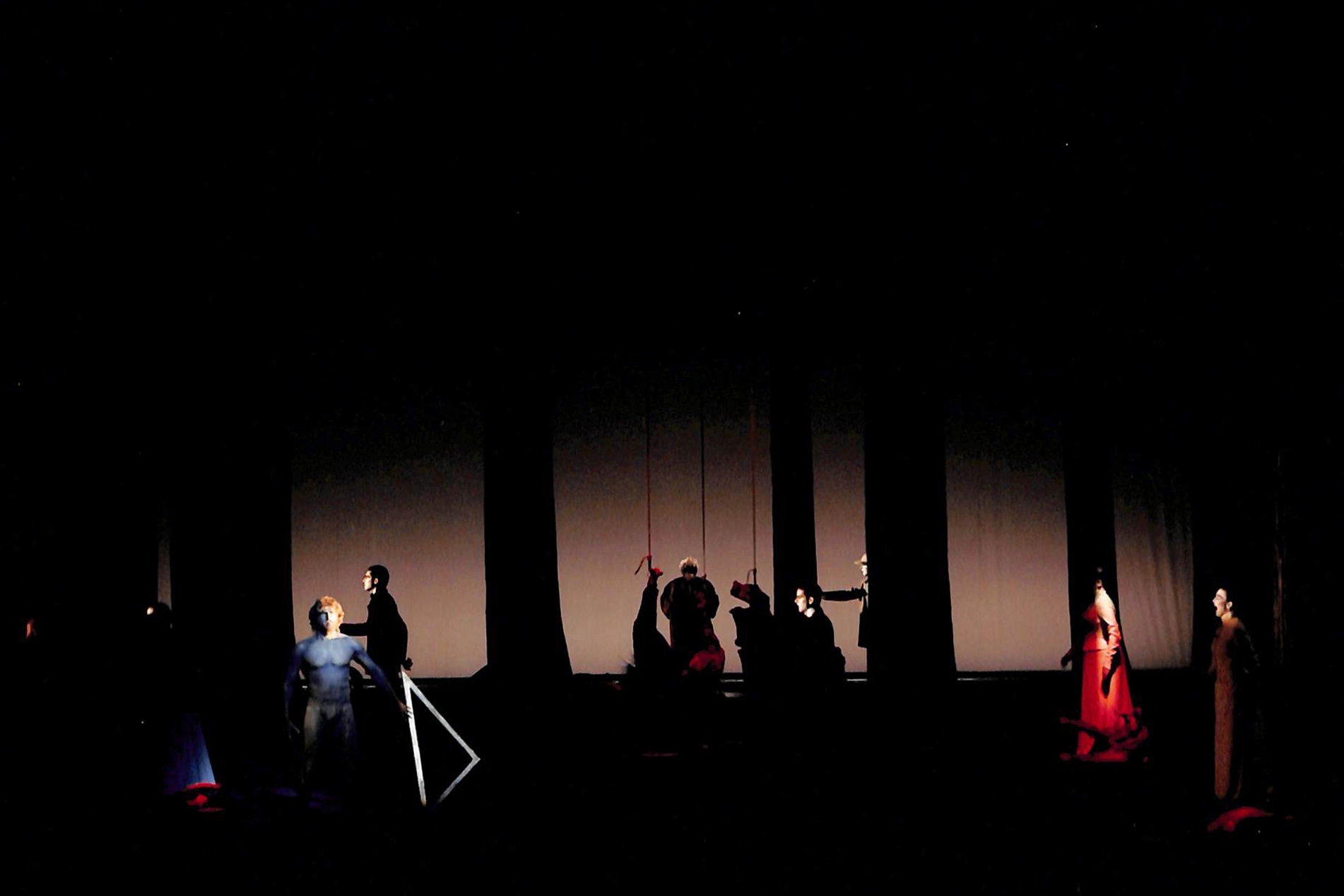 Act IV, Scene 1 a + b - Howie Seago (Enkidu), Ensemble (Elegant Figures in Forest)