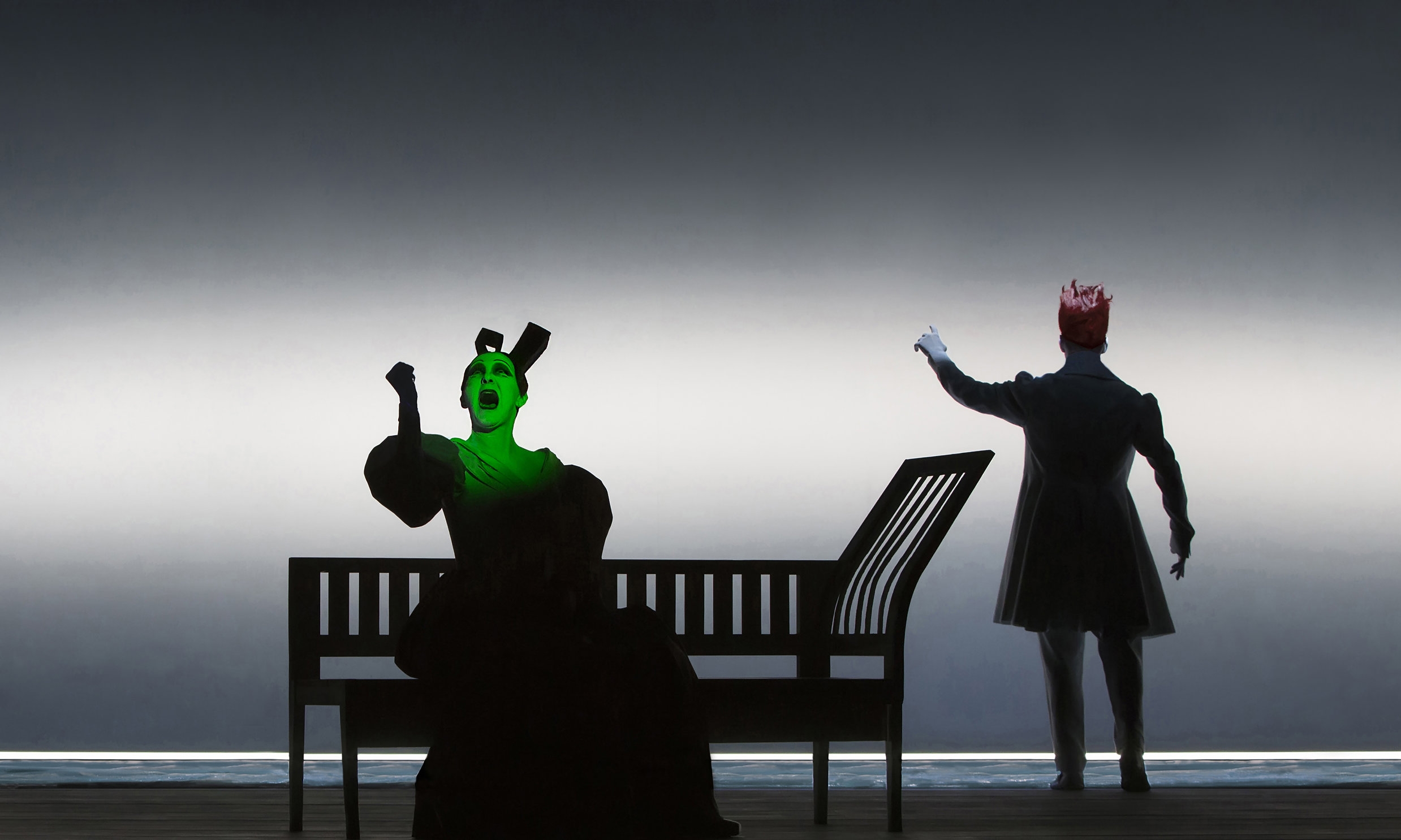 Rosa Enskat (Mother), Christian Friedel (Nathanael) Photograph © Lucie Jansch