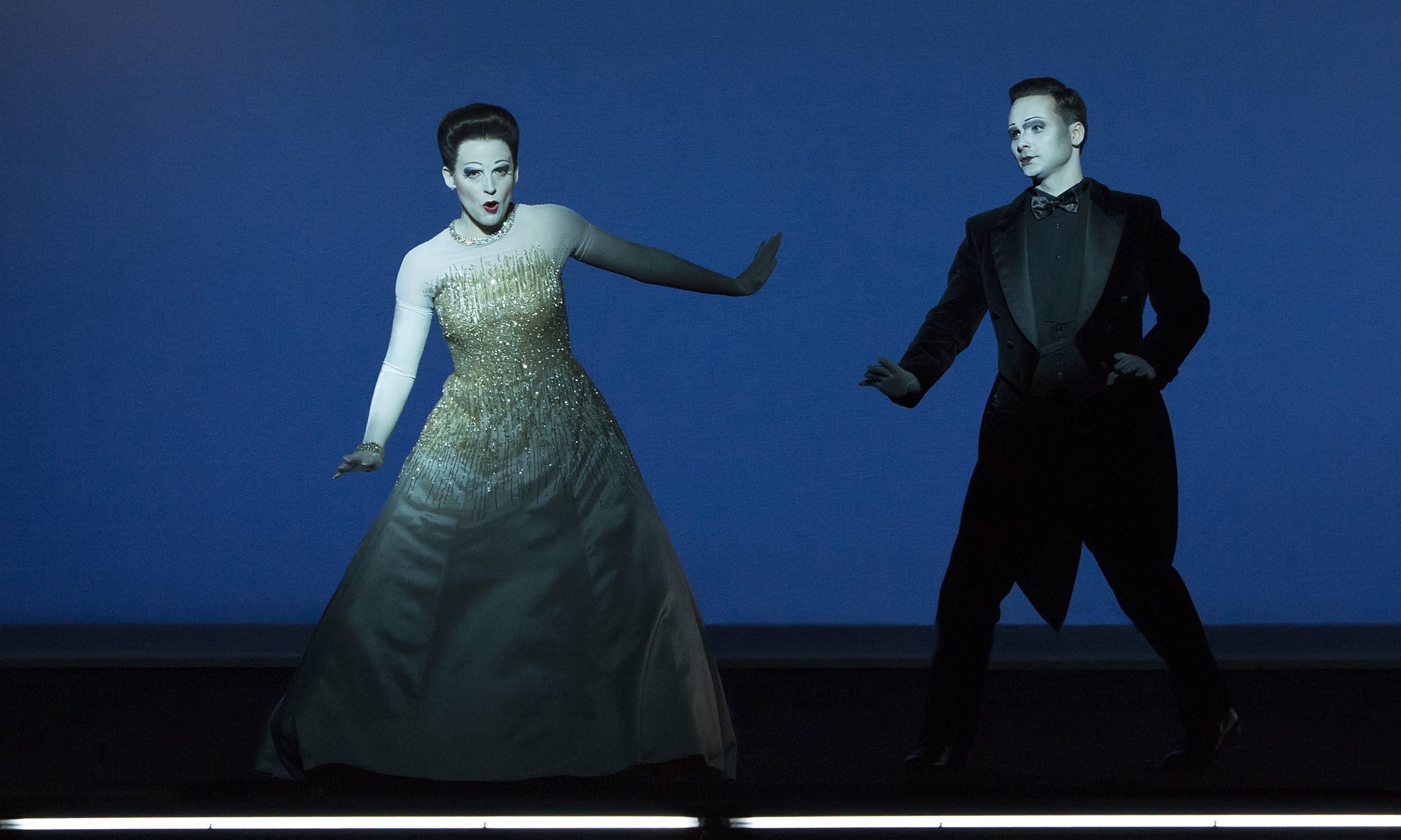 Act I: Nadezhda Pavlova (Violetta), Boris Rudak (Alfredo). Perm, 2016