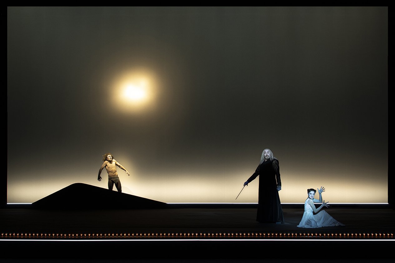 Act I, Scene 2 - Yvor Vulkanov (Caliban), Veselin Mezekliev (Prospero), Zhaklin Daskalova (Miranda)