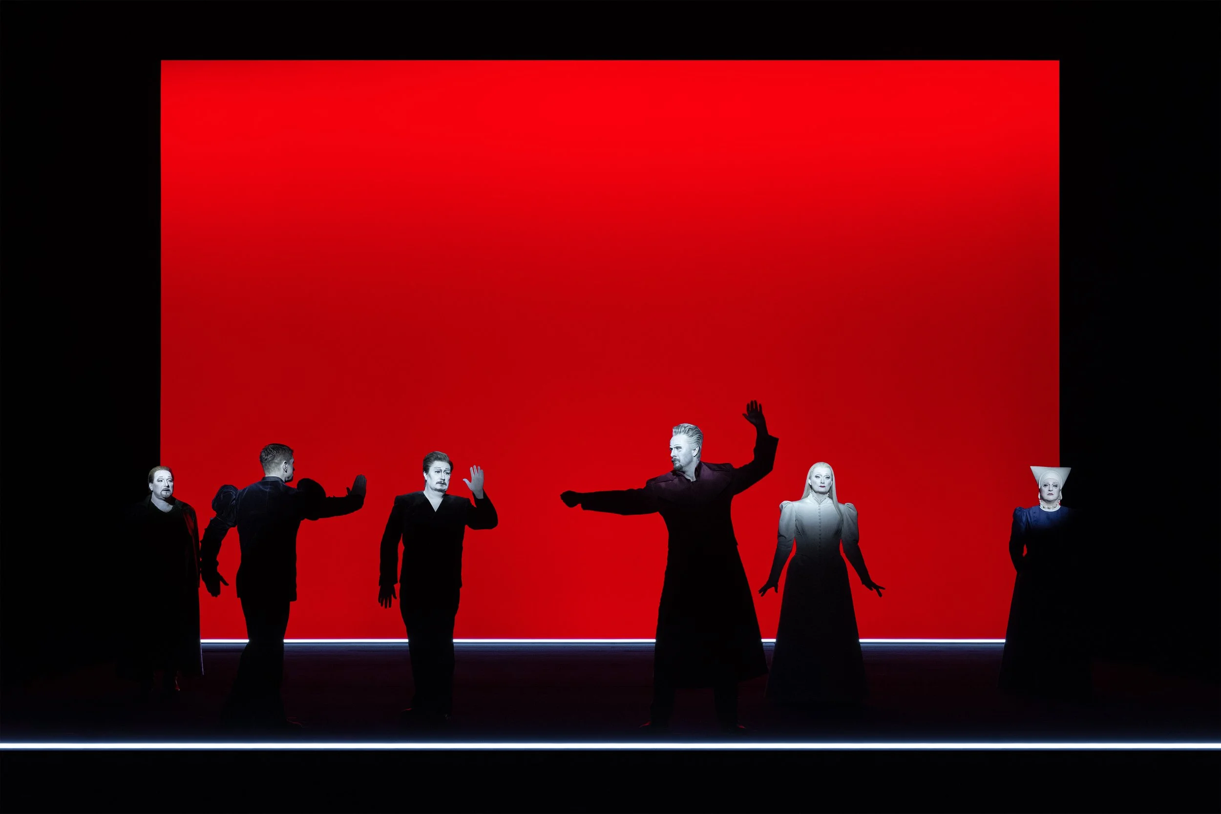 Act II - Jože Vidic (Kurwenal), Ivan Andres Arnšek (Melot), Daniel Frank (Tristan), Peter Martinčič (King Marke), Magdalena Anna Hofmann (Isolde), Monika Bohinec (Brangäne) - Ljubljana, 2026