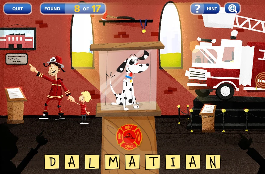 Fire station childrens cartoon