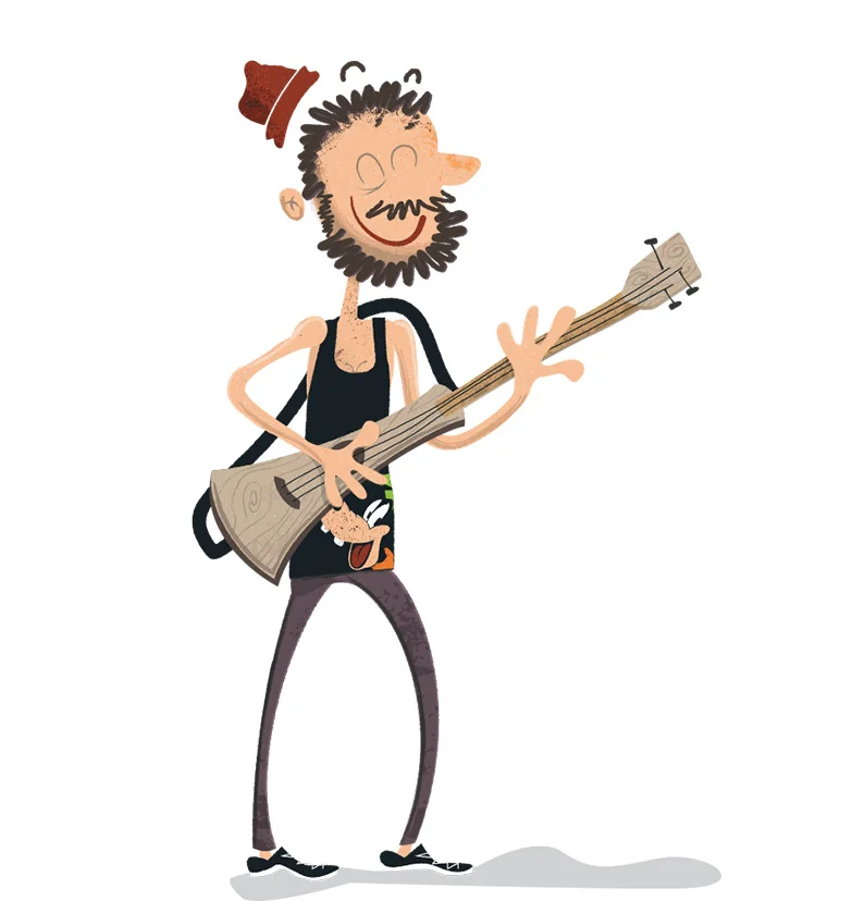 Jeff Guerra Musician Illustration