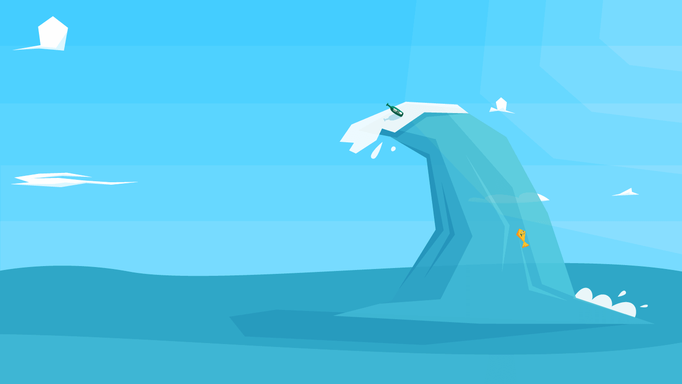 Tidal wave drawing