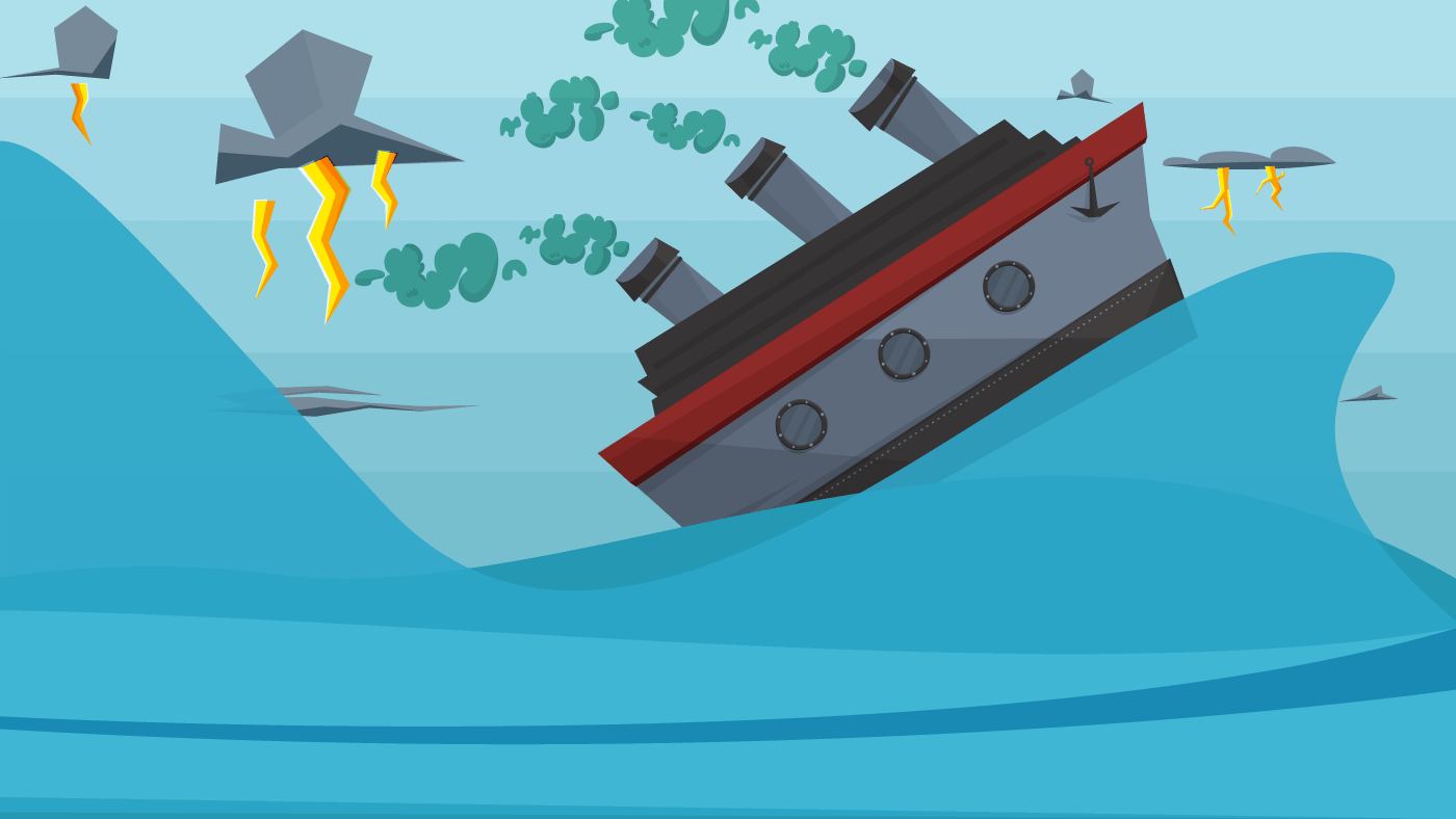 Dirty oil rigger illustration