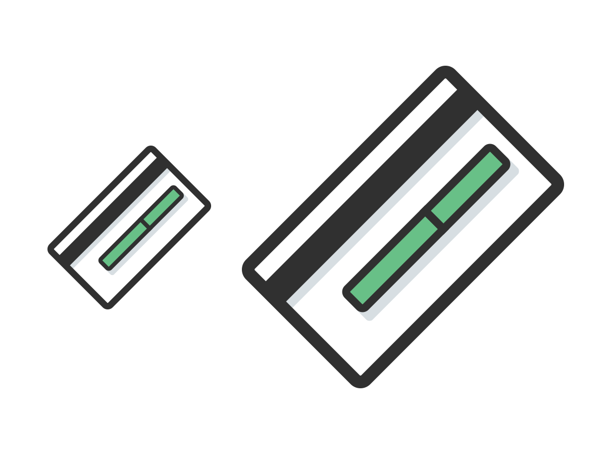 Simple graphics are effective and also easy to prepare for retina ready displays