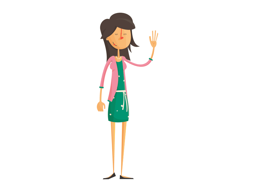 Confident woman illustration