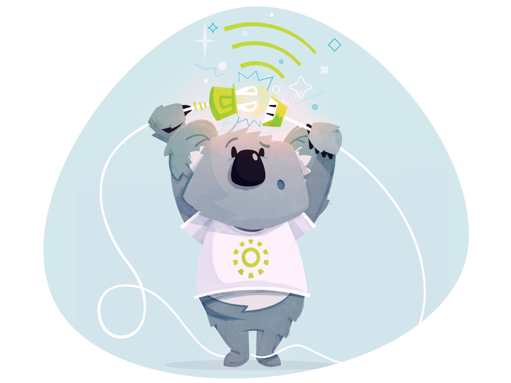 Final marketing image for a wifi card at a conference