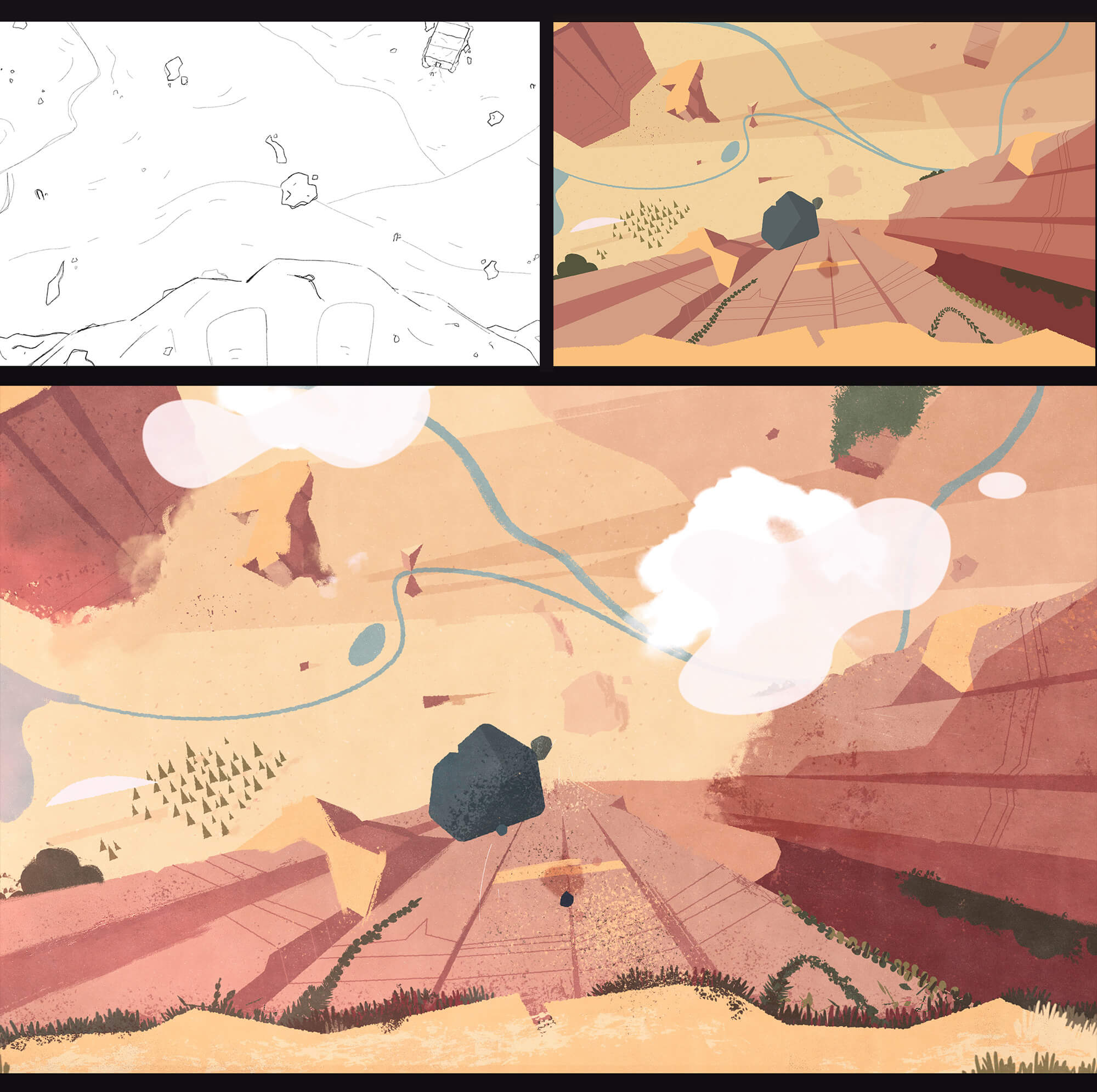 Shot 41 Cliff Feet Process