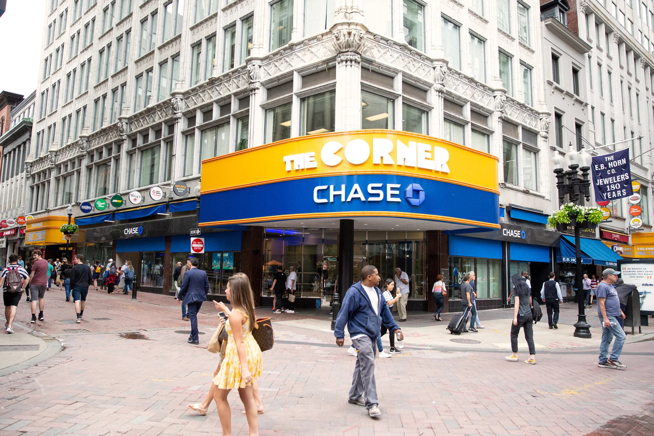 Chase Bank Downtown Boston illustration by Kirk Wallace