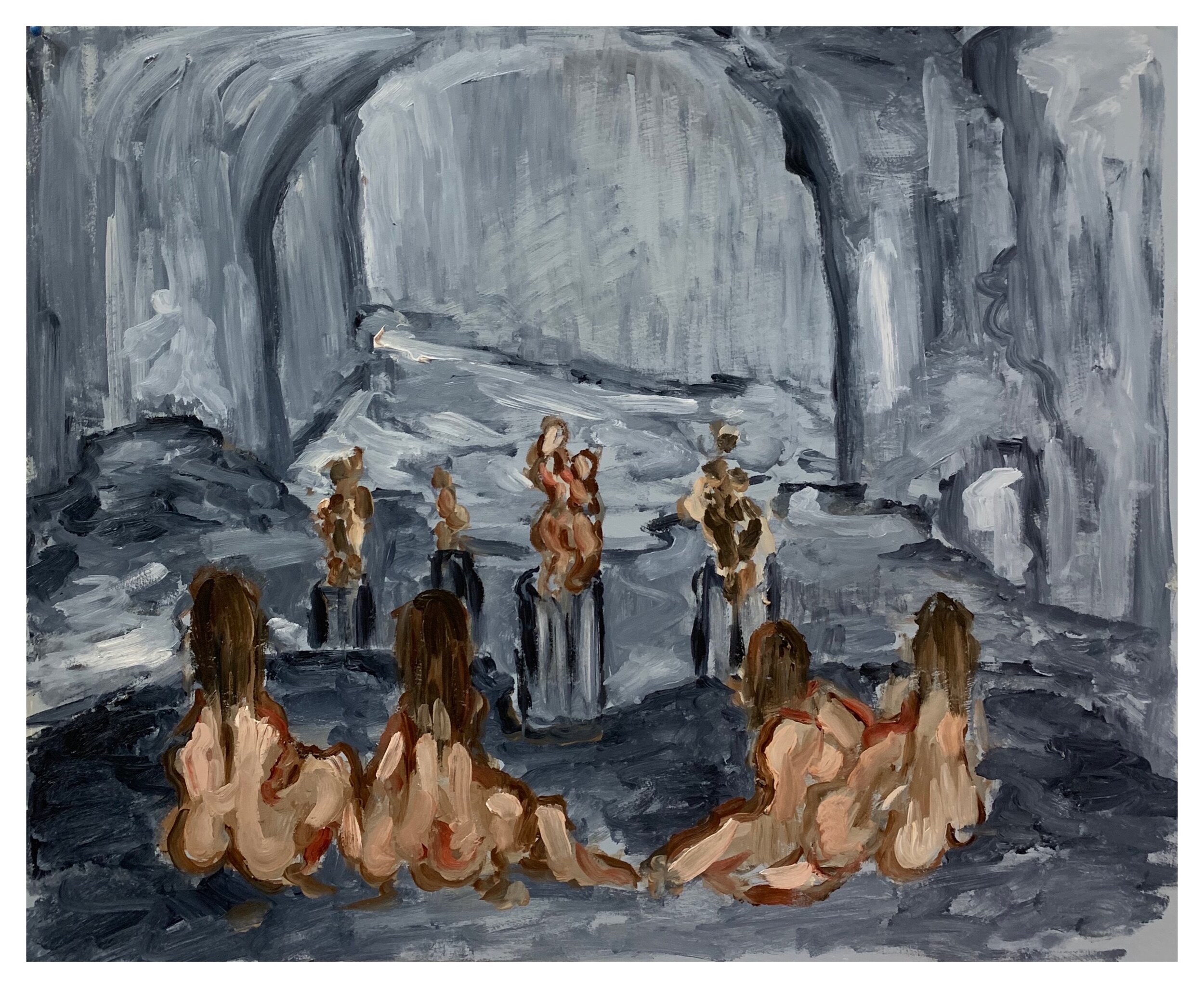 Gazing, 2020 oil on paper