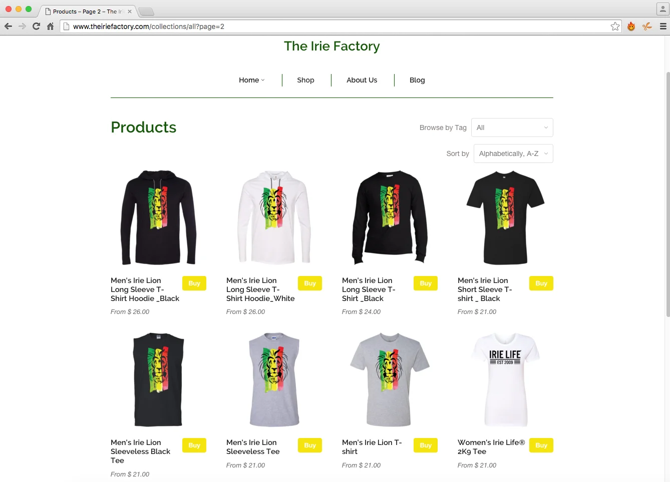 The Irie Factory Online Store