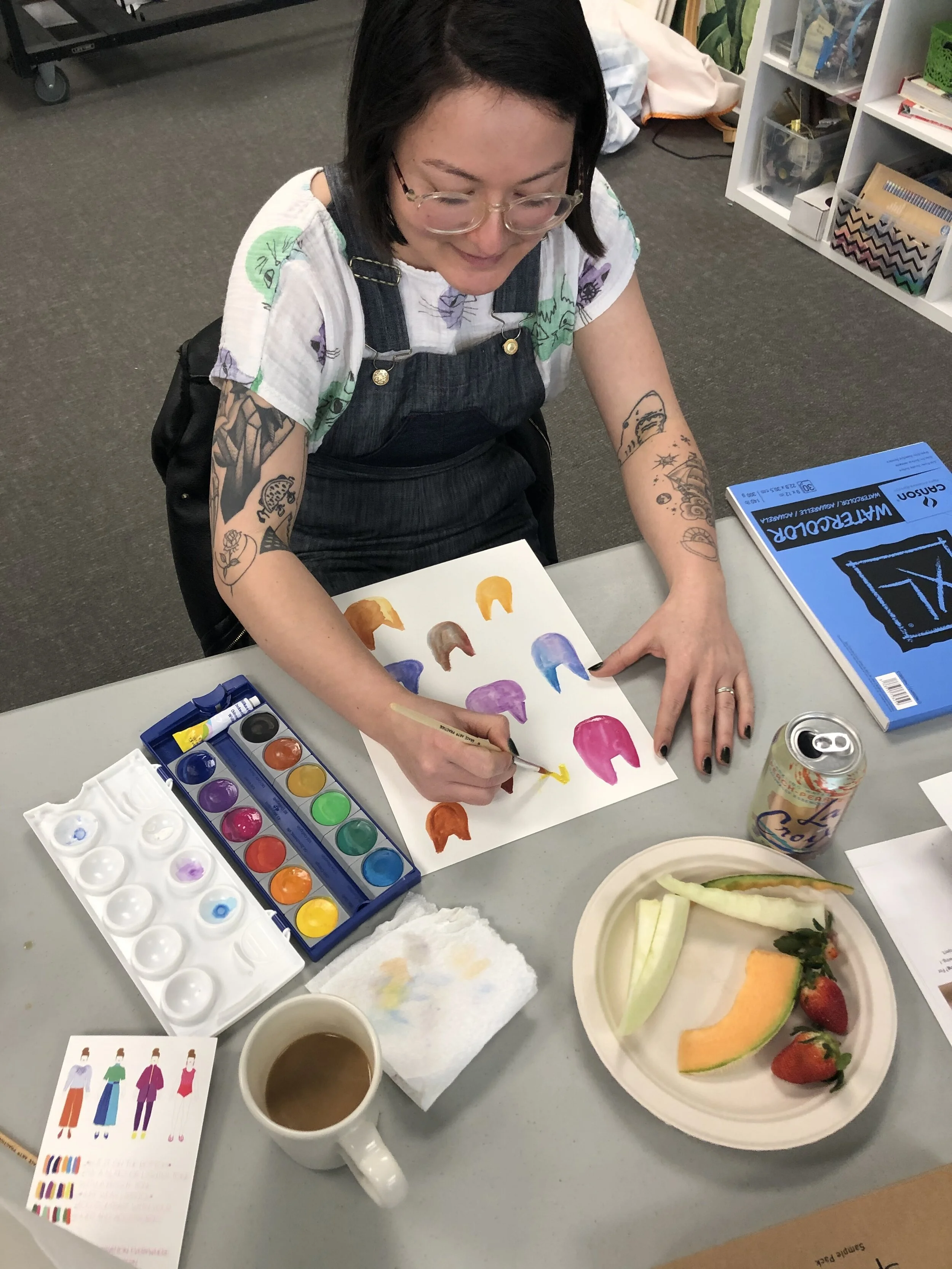 Designing fabric with Katie Kortman at Spoonflower