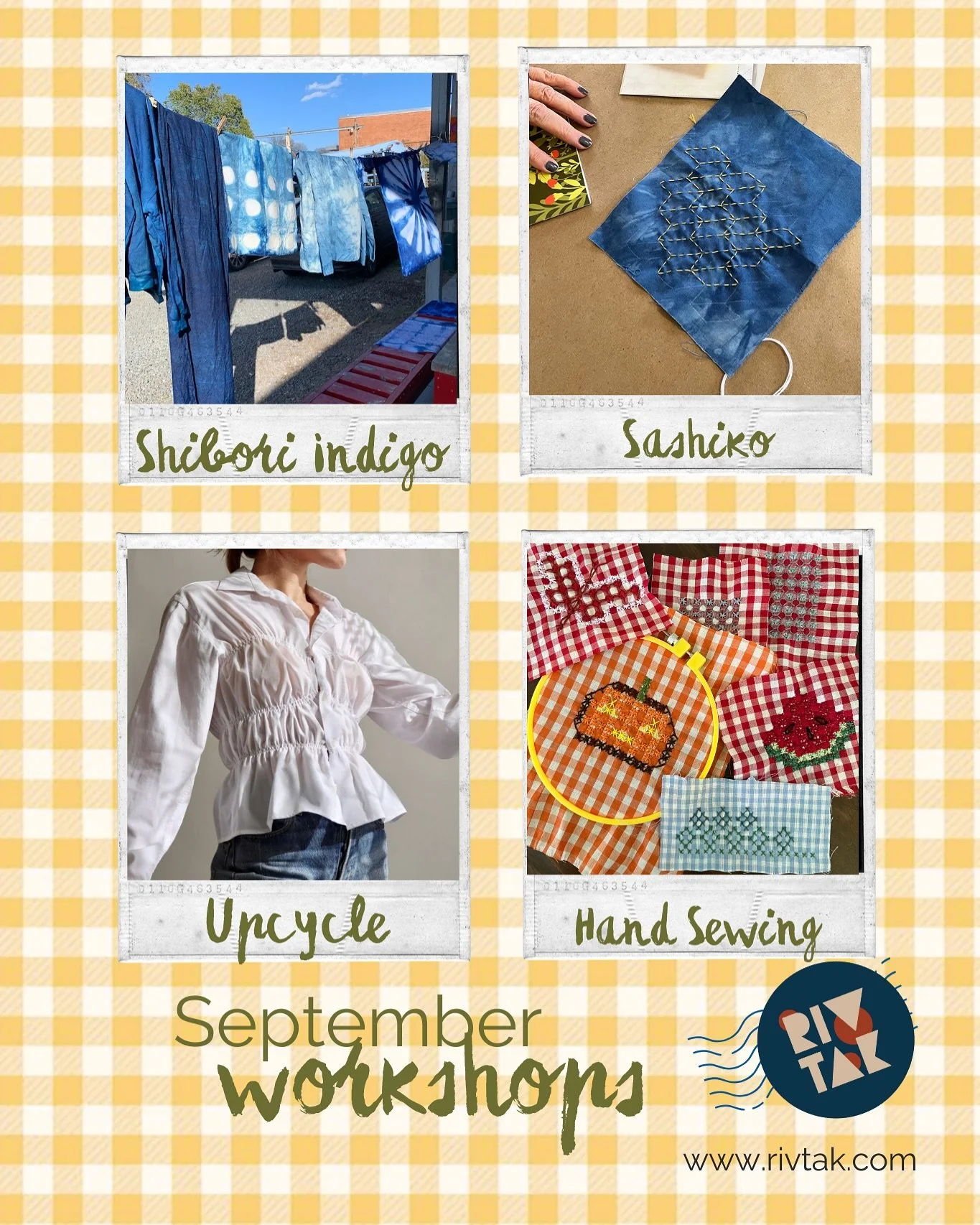 Very excited to share the workshops I teaching locally in September!  I&rsquo;ve had so many requests for more Sashiko workshops!  I&rsquo;m offering one next weekend at @peel_gallery on the 13th in #carrboro!  Very grateful to everyone who is joinin