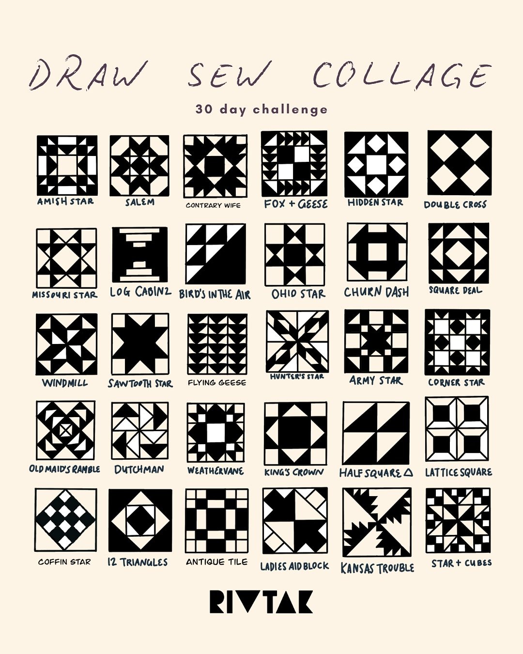 Challenging myself to draw and collage these quilt blocks in October. And, unrelated, experimenting with a new format- Open Studio at @observableuniverse919 the 2nd Sunday of the month!  Registration to come.