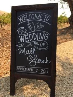 A-frame chalk board