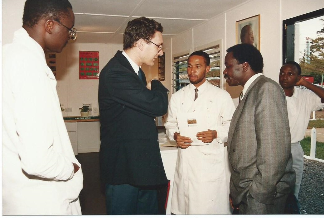 A BBC Journalist Interviewing Dr. Alfred Latigo as ABI-GIDE PhD Students look on (1993)