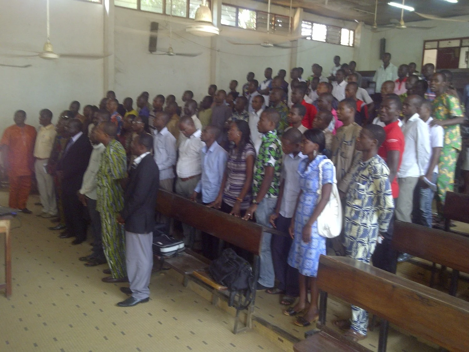 Dr. Alfred Latigo lectures on Africa's social & economic development to students at the Universities of Benin and Parakou, West Africa, 2012 on the invitation of Prof. Jules Dégila, Professor of Telecommunications Engineering, University of Benin and a member of GIDE Advisory Council.