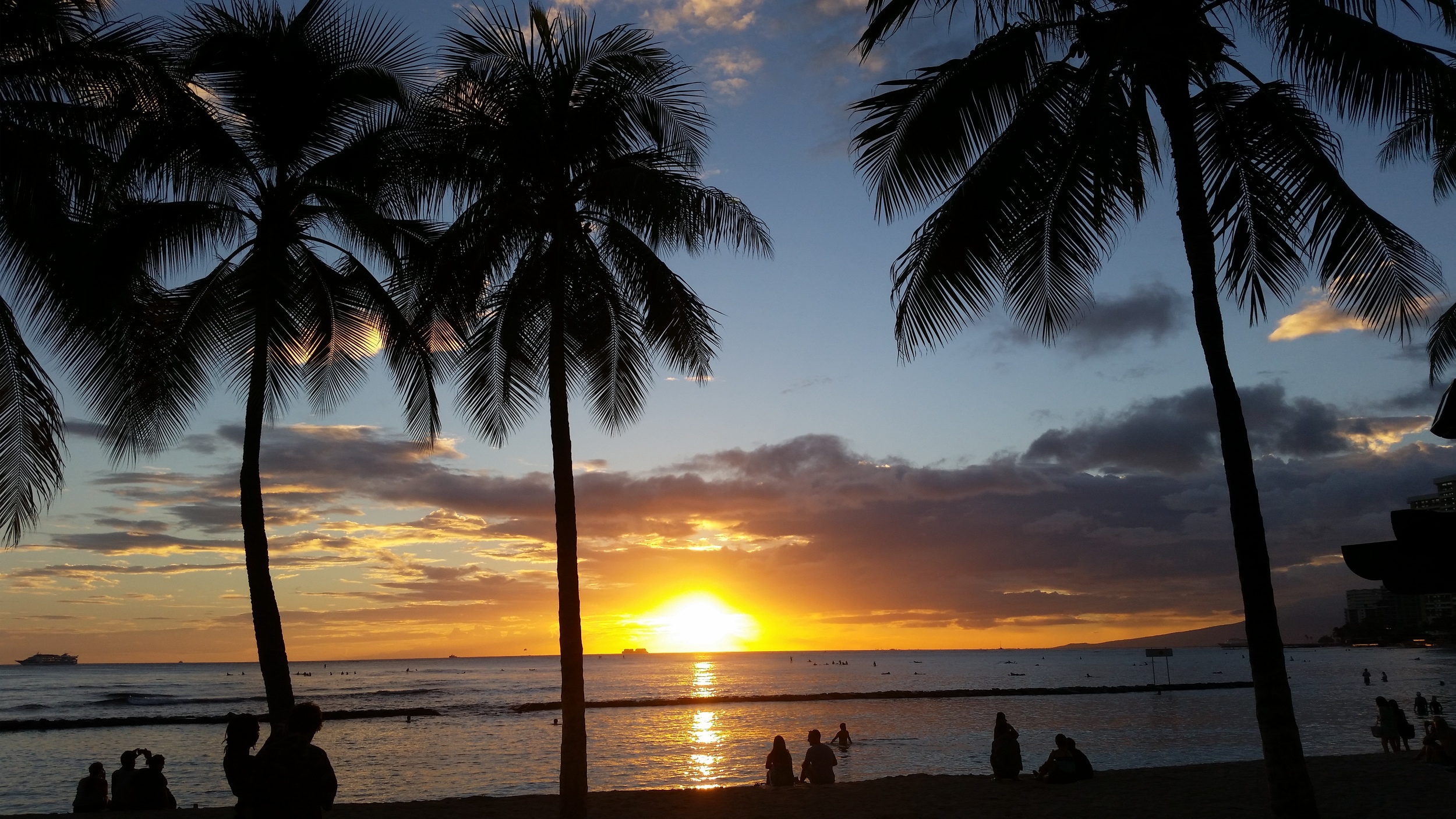 Honolulu sunset over the Pacific ocean: We need "Impact Evaluation" now before it is too costly, too late to transform lives world-wide!